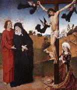 MASTER of the Life of the Virgin, Christ on the Cross with Mary, John and Mary Magdalene